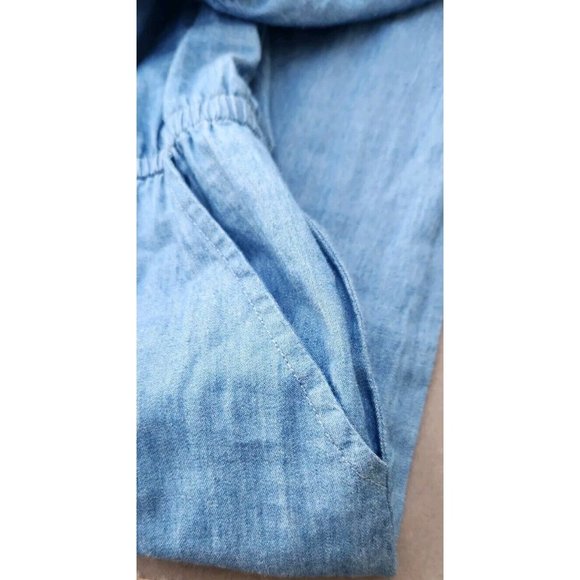 Womens Medium Jumpsuit Blue Jean Jealous Tomato Denim Wide Leg - Picture 11 of 12